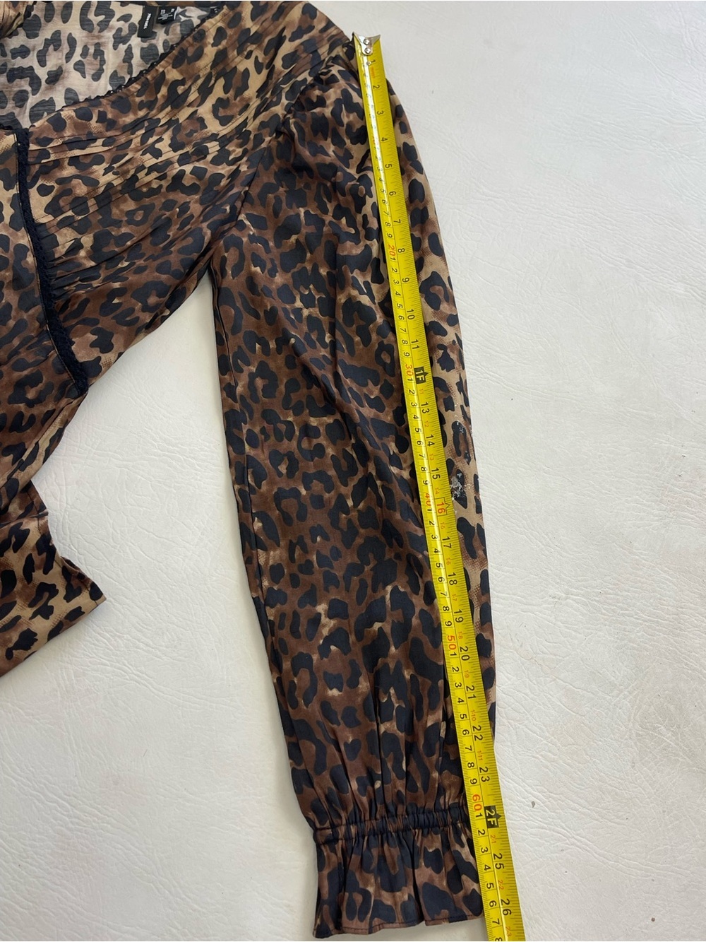 Vero Moda VMWILD Leopard Print V-Neck Long Sleeve Mini Dress M - Picture 7 of 10